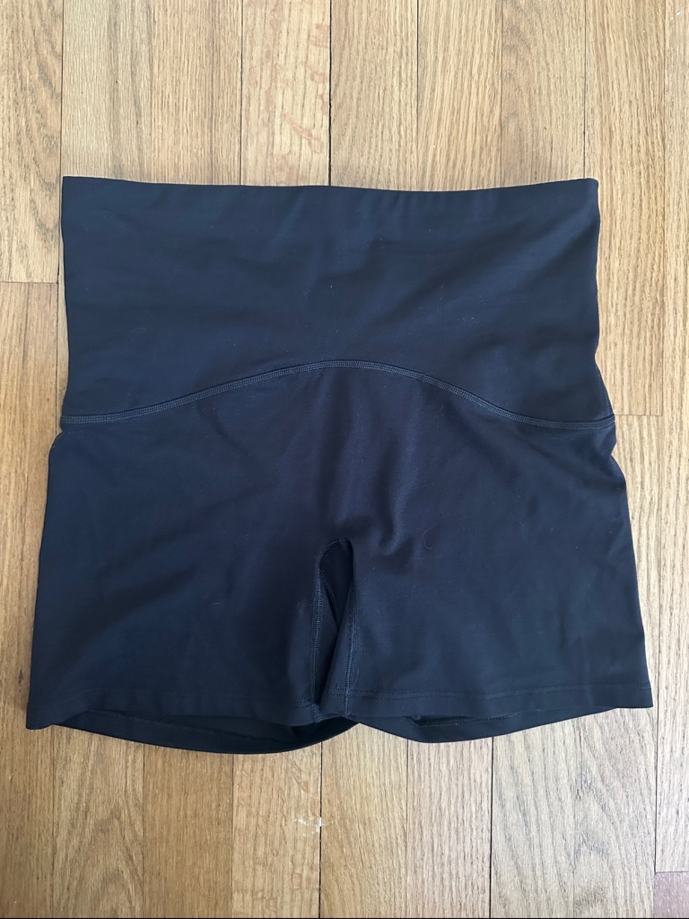 SPANX High-Waist No Front Seam 4” Black Sculpting Bike Shorts